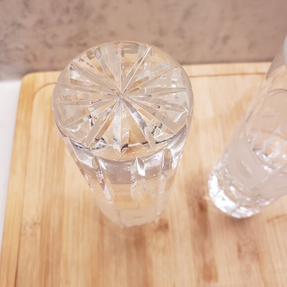 2 vintage tall skinny intricate glasses - Picture 3 of 6